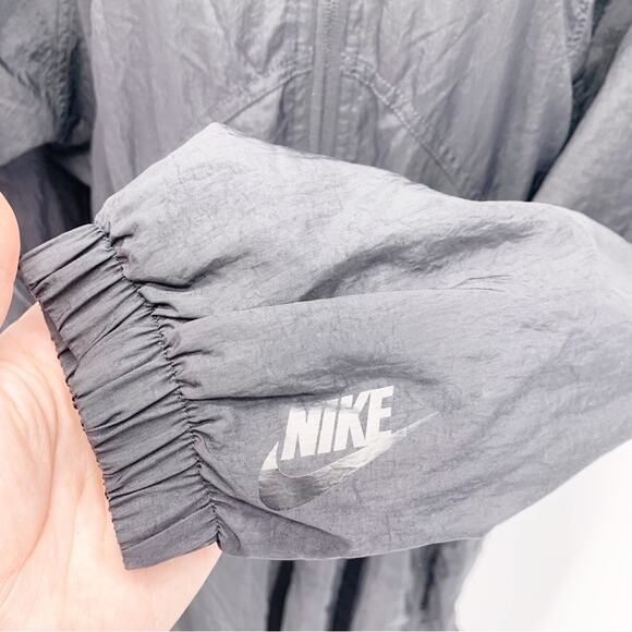 Nike Black One Piece Nylon Warm Up Jumpsuit Size Small - Picture 6 of 10